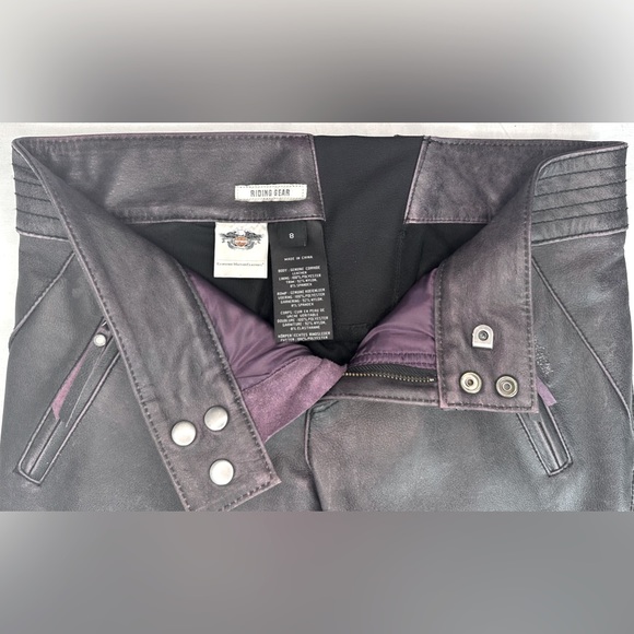 Harley Davidson Women’s Genuine Cowhide Leather Riding Pants, Size 8 - Picture 5 of 8
